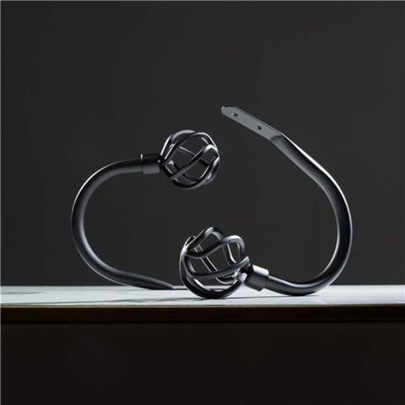 Handmade Metal Curtain Holdback 2pcs,Decoration Matt Black Curtain TieBack Hooks - Picture 2 of 6